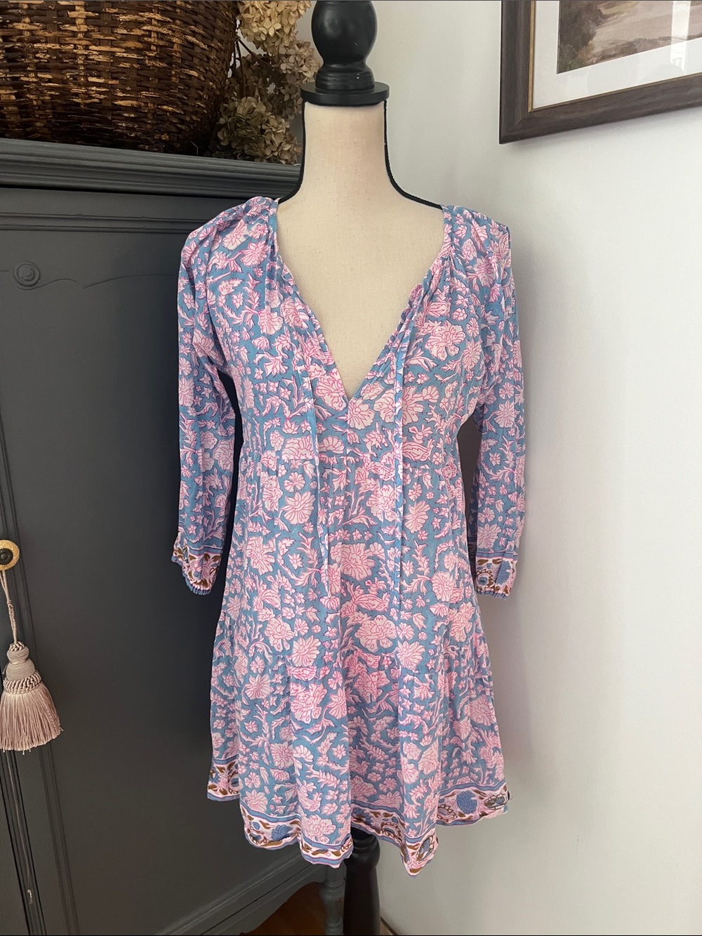 SZ Blockprints Block Print Mini Dress
